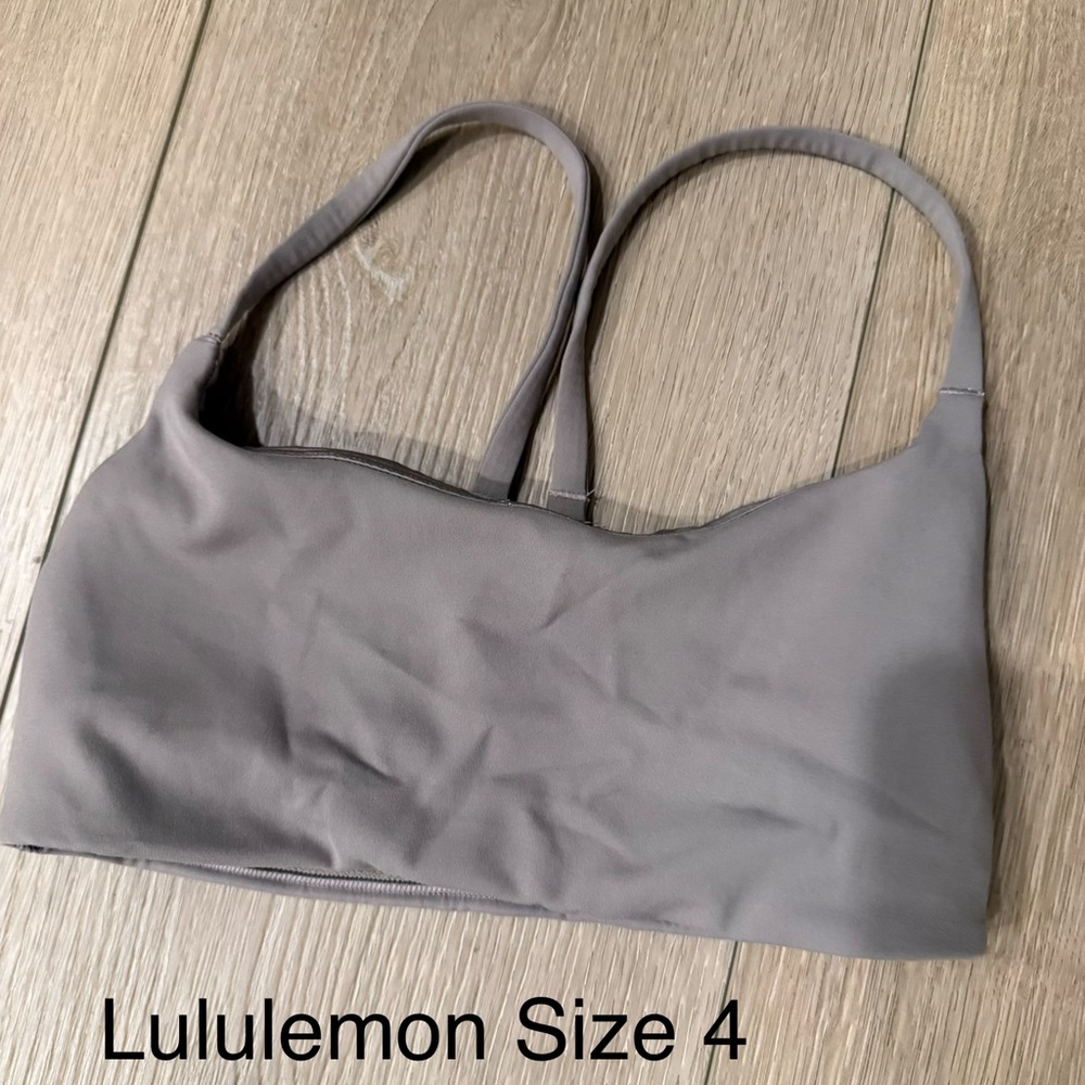lululemon athletica Taupe/Light Gray Bralette Top